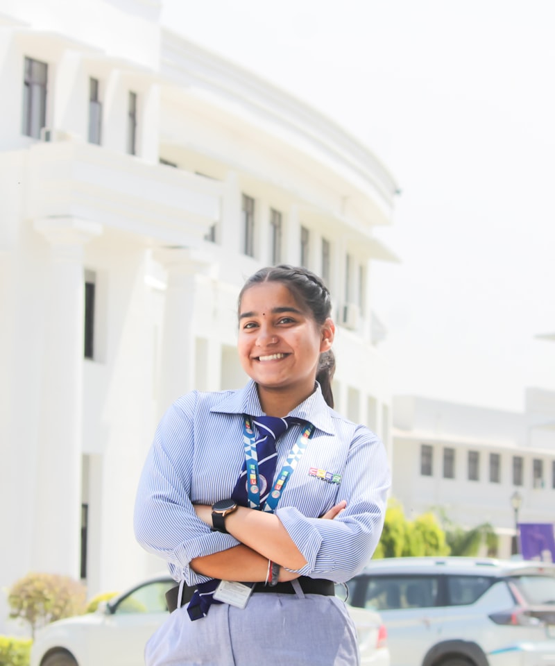 School student in uniform