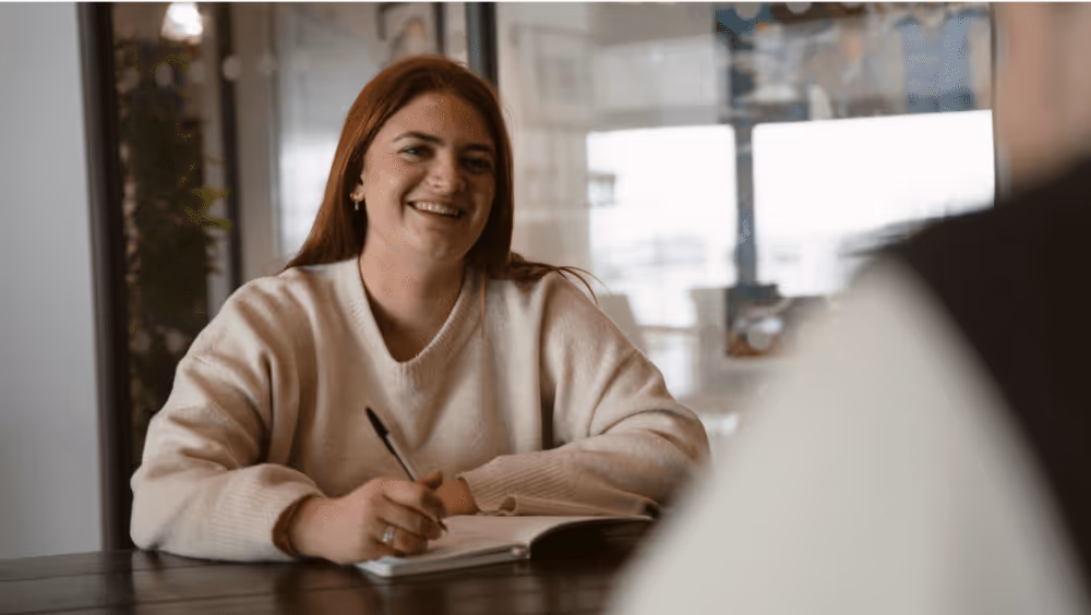 Team taking notes during strategy session